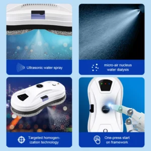 Liectroux Yw610 Window Cleaning Robot Water Spray Ultrathin Window Robot Vacuum Cleaner Glass Wiper Dry Wet 1.webp